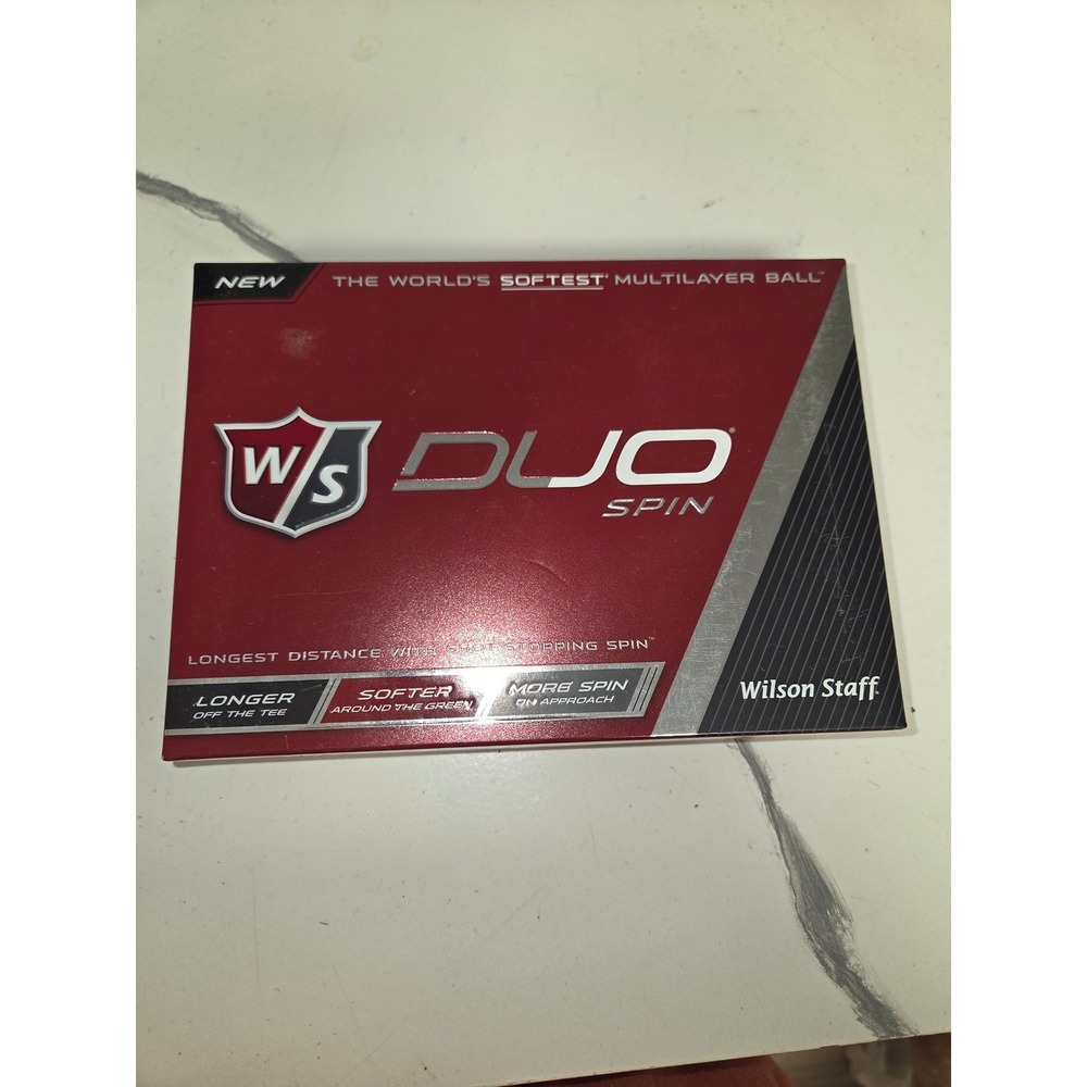 Wilson Staff Duo Spin Golf Balls 12 Pack White Multilayer Low Compression New
